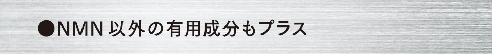 ●NMN以外の有用成分もプラス